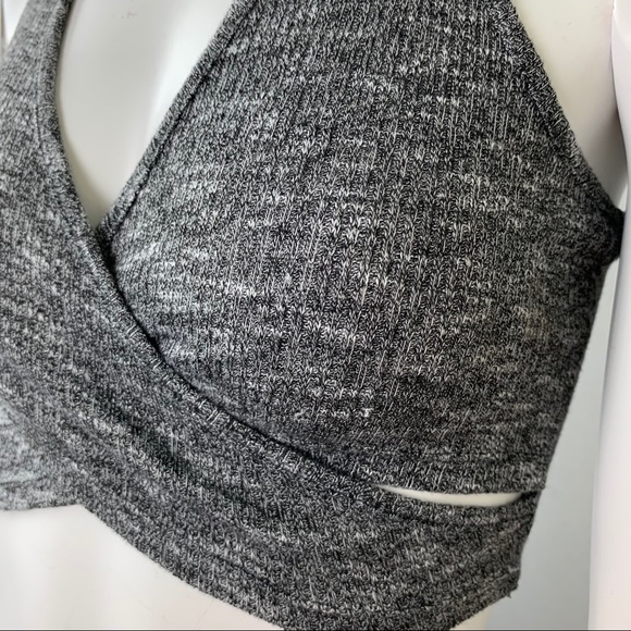 NWT Knit Open Front Crop Busty Racerback Tank Top - Picture 11 of 16